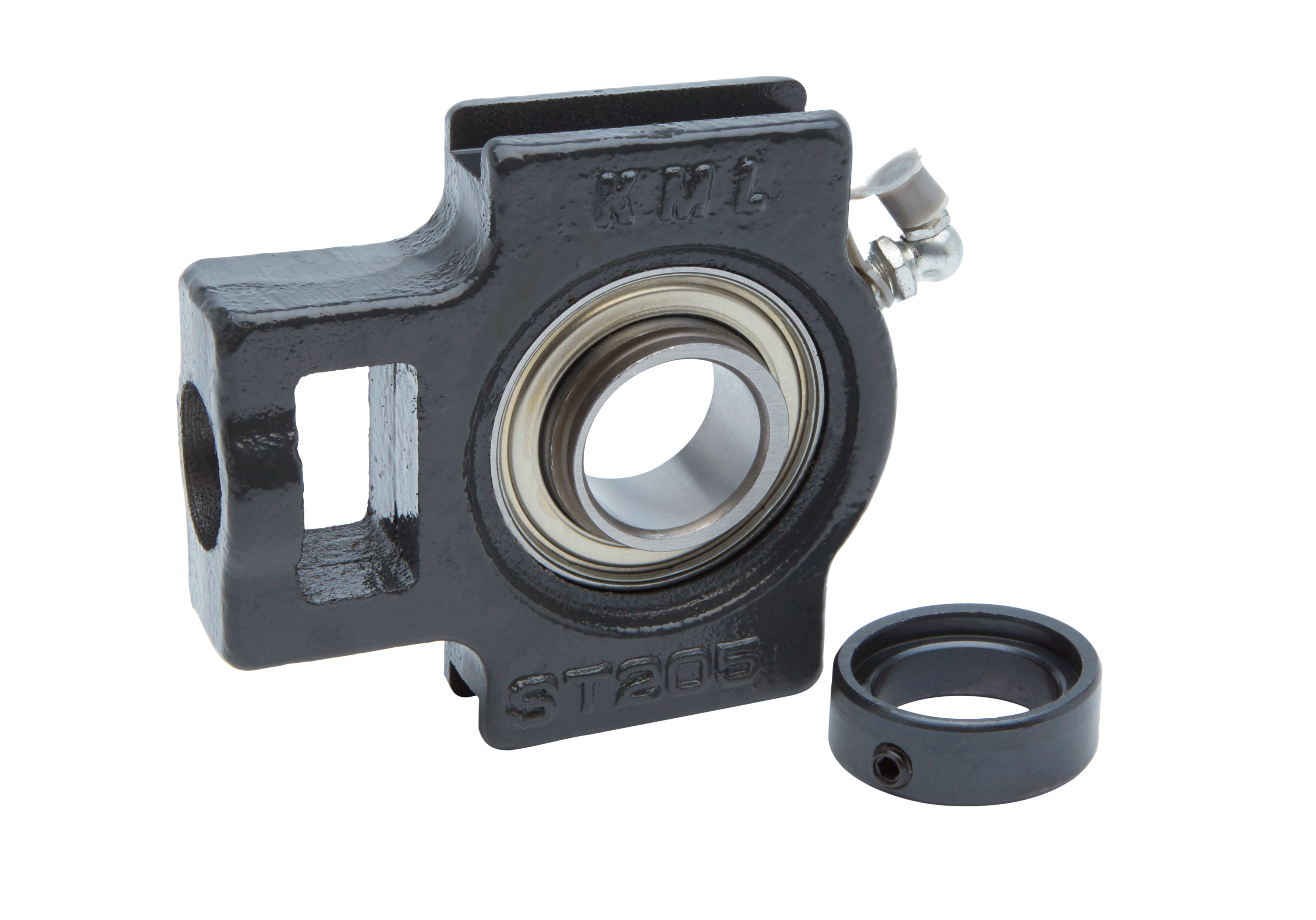 Pin type narrow slot take up bearing